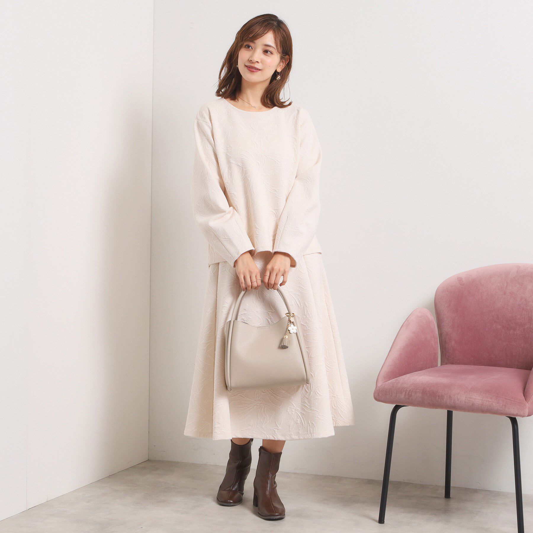 ITS&rsquo;DEMO「【2WAY】チャーム付きミニトート」|ハンドバッグ|