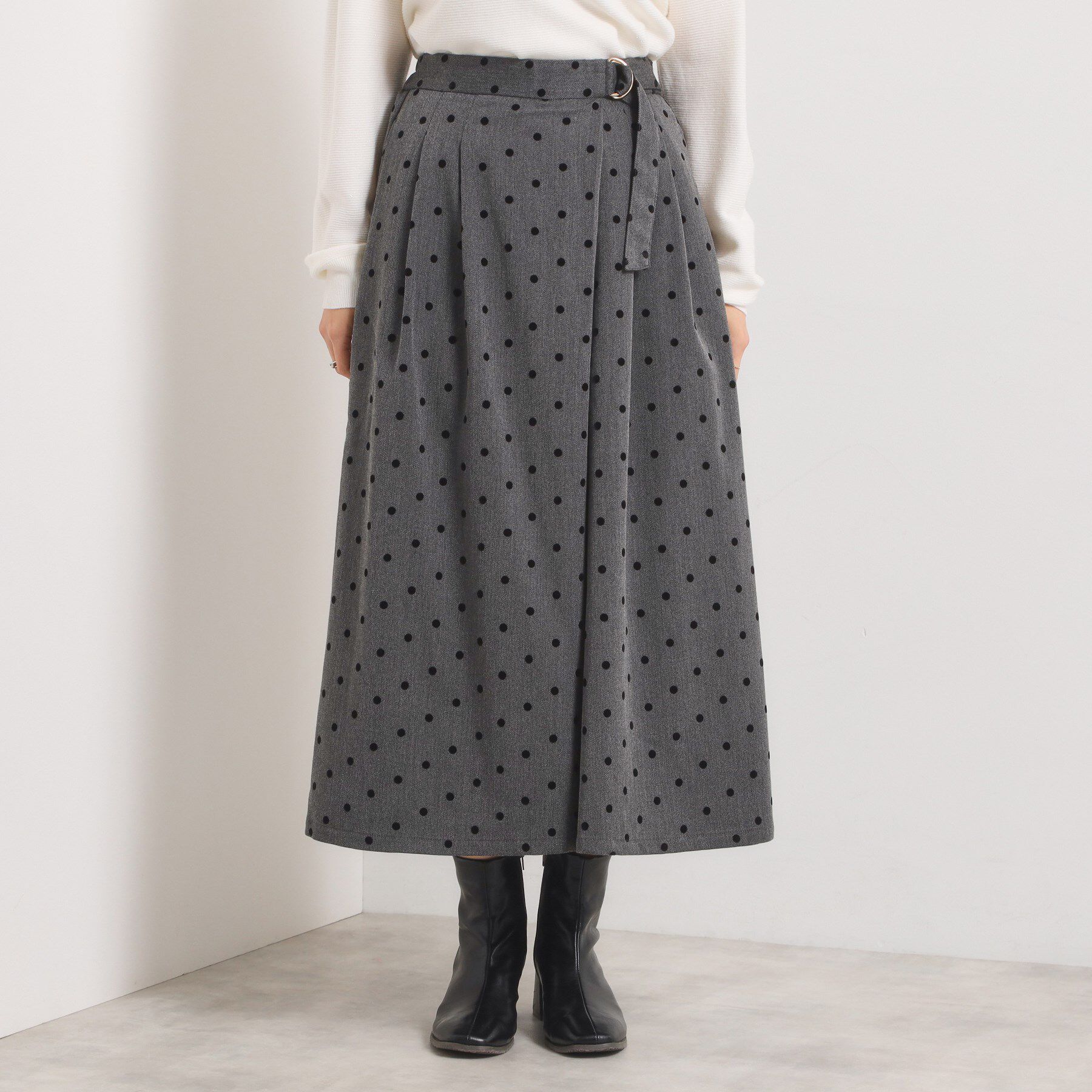 ITS&rsquo;DEMO「【手洗い可／ウエストゴム】ヘリンボーンスカンツ」|その他|