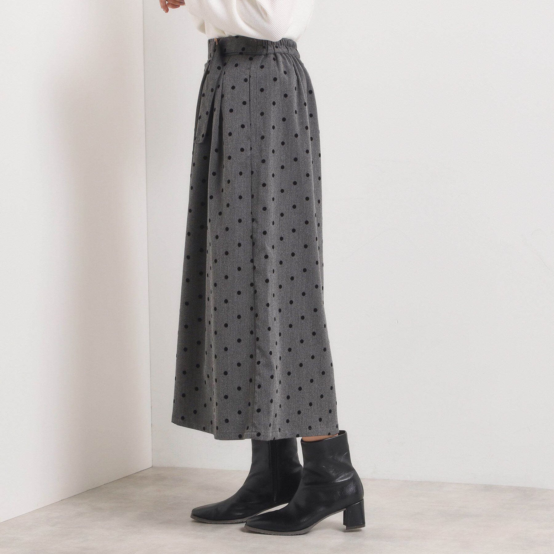 ITS&rsquo;DEMO「【手洗い可／ウエストゴム】ヘリンボーンスカンツ」|その他|