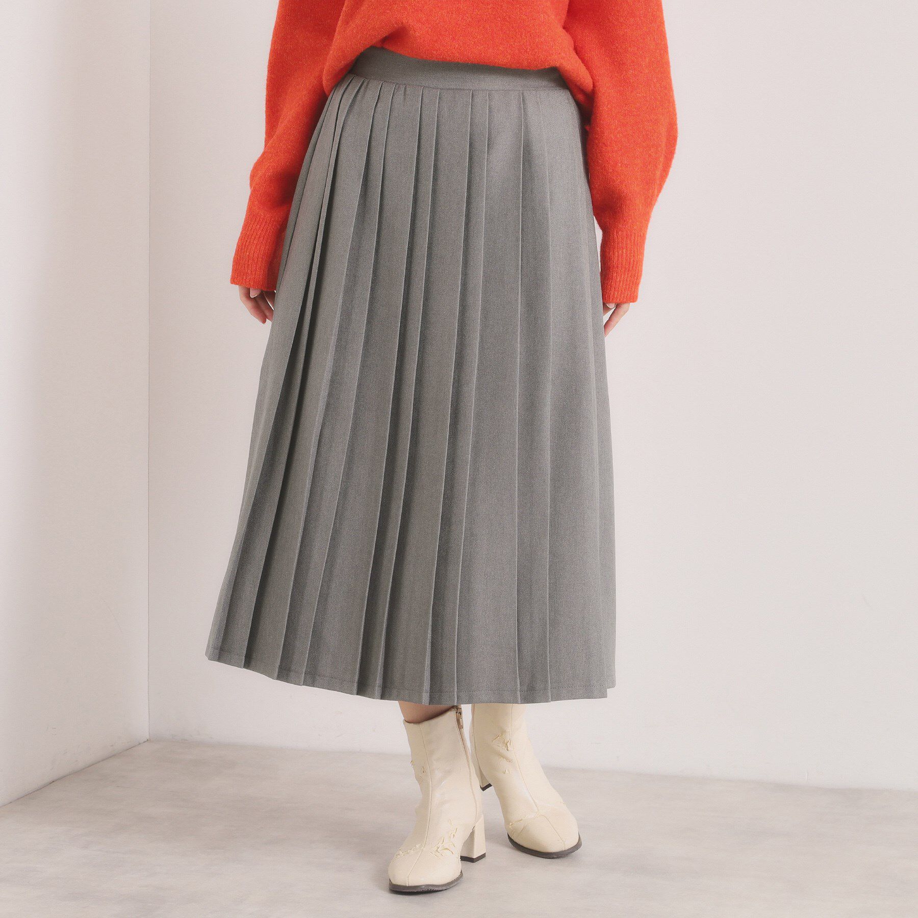 ITS&rsquo;DEMO「【手洗い可】プリーツスカート」|スカート|グレー(012)