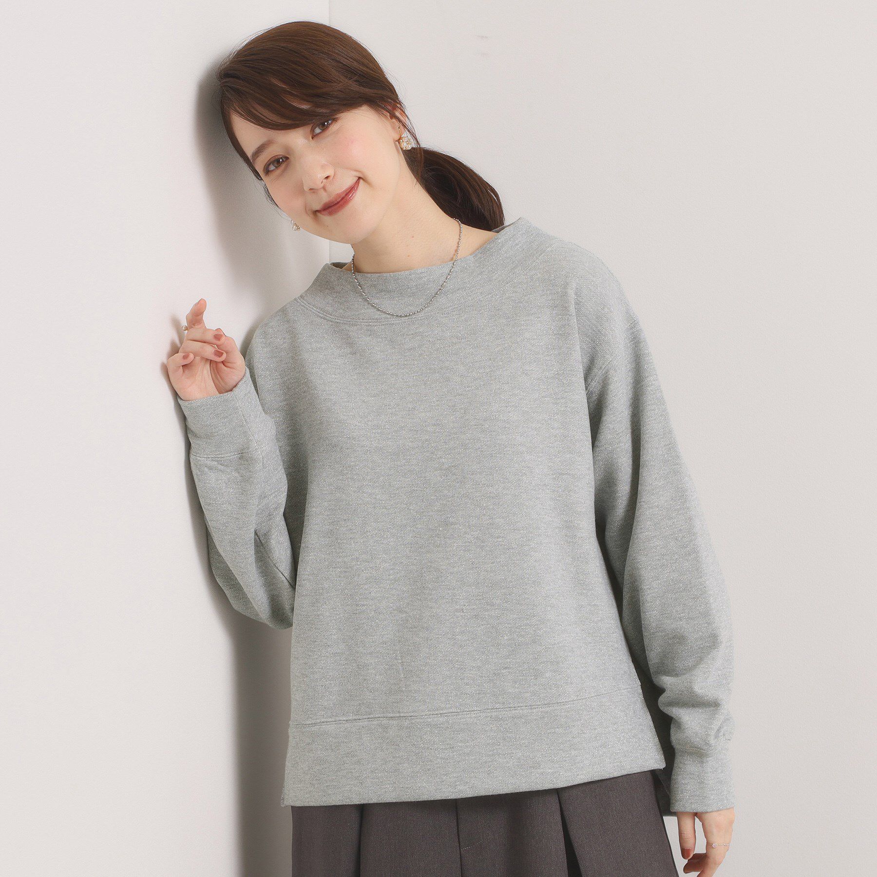 ITS&rsquo;DEMO「【洗濯機OK】ラメ裏毛プルオーバー」|Tシャツ・カットソー|