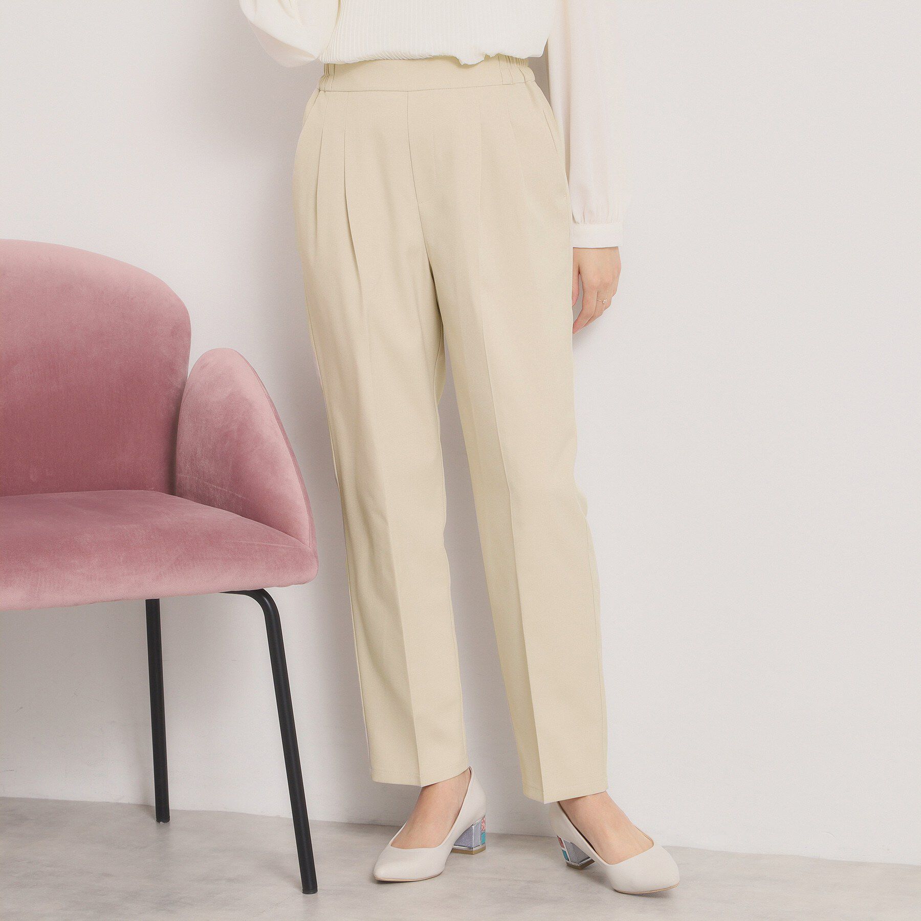 ITS&rsquo;DEMO「【入卒／洗濯機OK／イージーケア】ツイルストレッチテーパードパンツ」|その他|グレージュ(050)