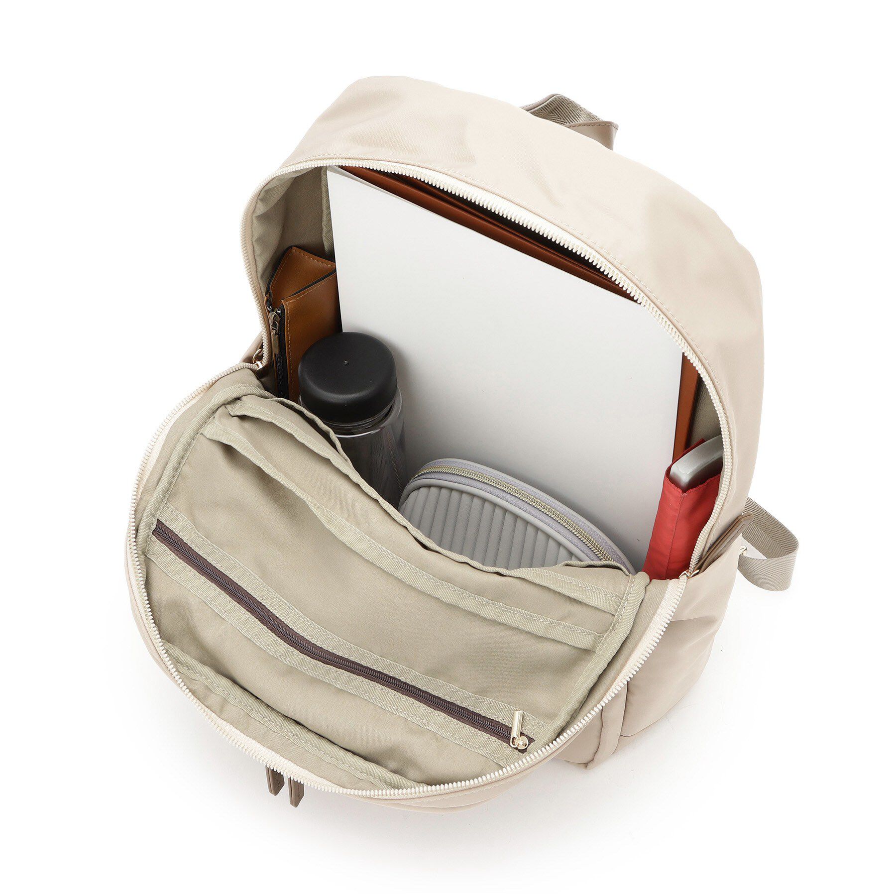 ITS&rsquo;DEMO「【収納アドバイザー監修】合皮コンビリュック」|リュック|