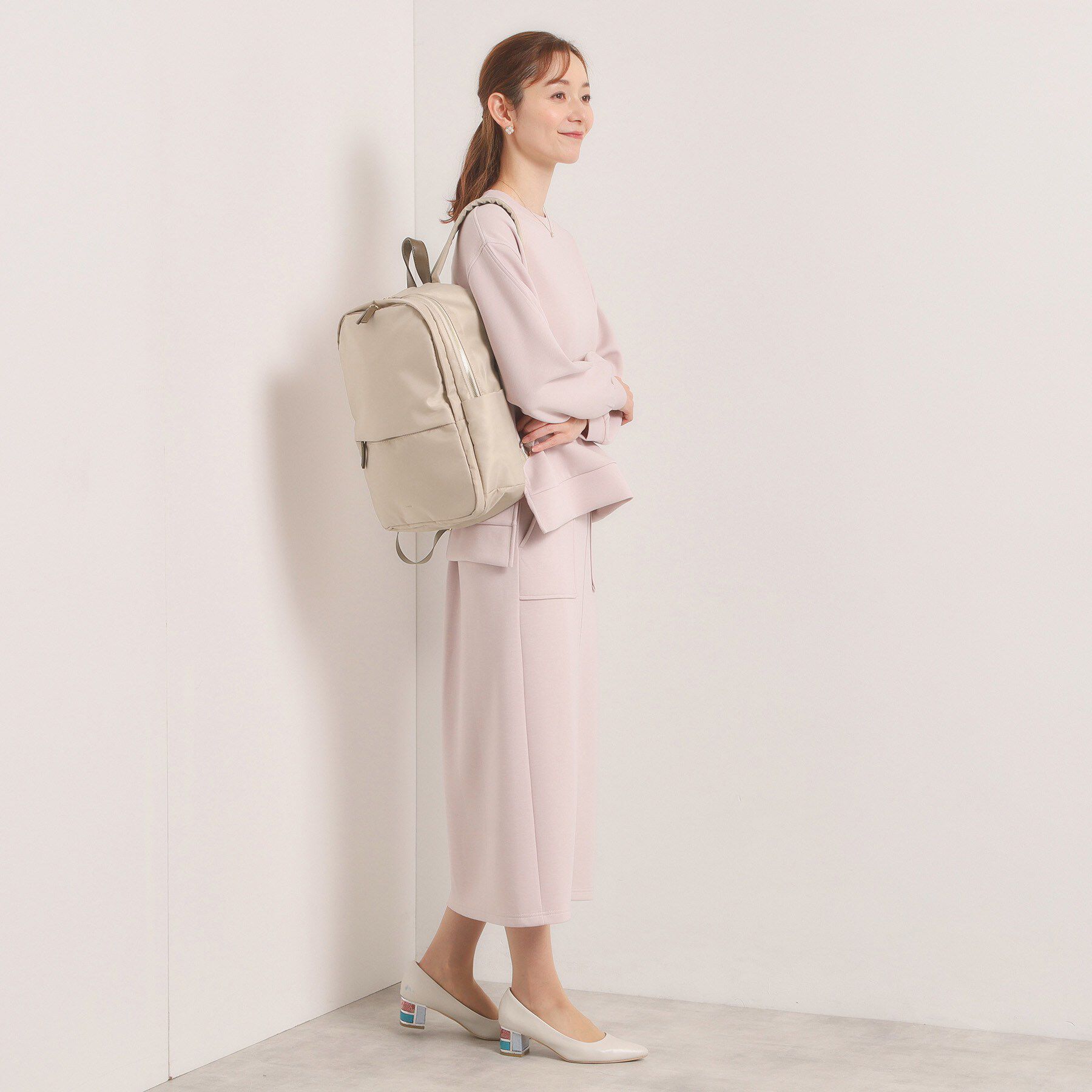 ITS&rsquo;DEMO「【収納アドバイザー監修】合皮コンビリュック」|リュック|