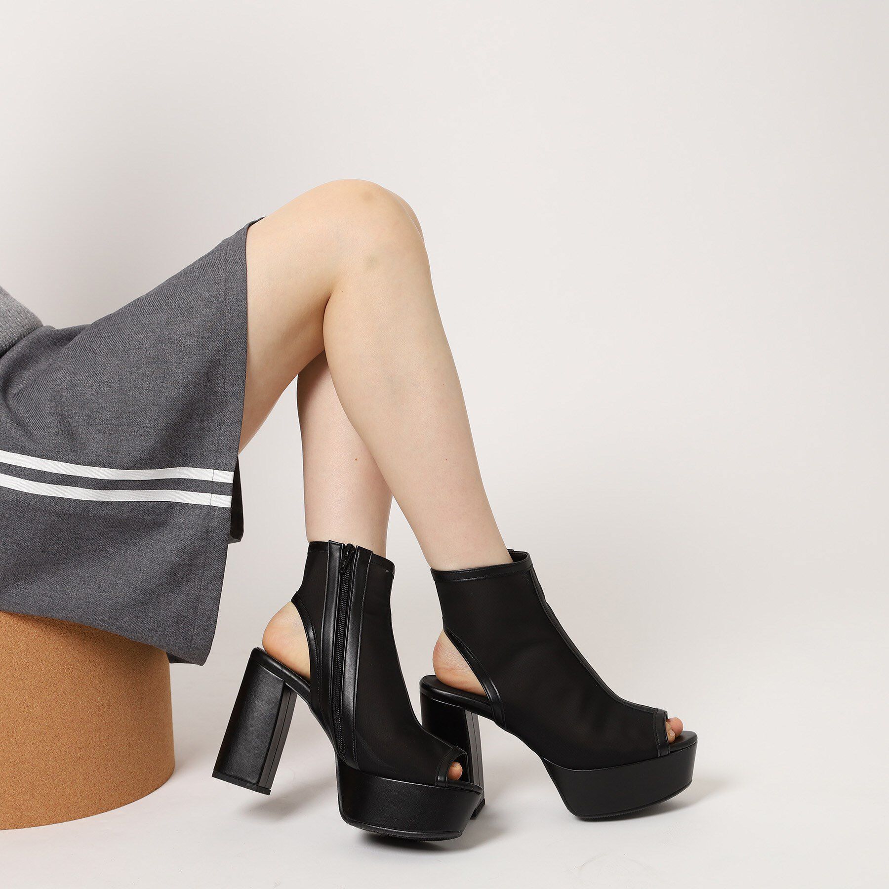 ESPERANZA「厚底ラク盛りブーツヒールサンダル」|ショートブーツ|