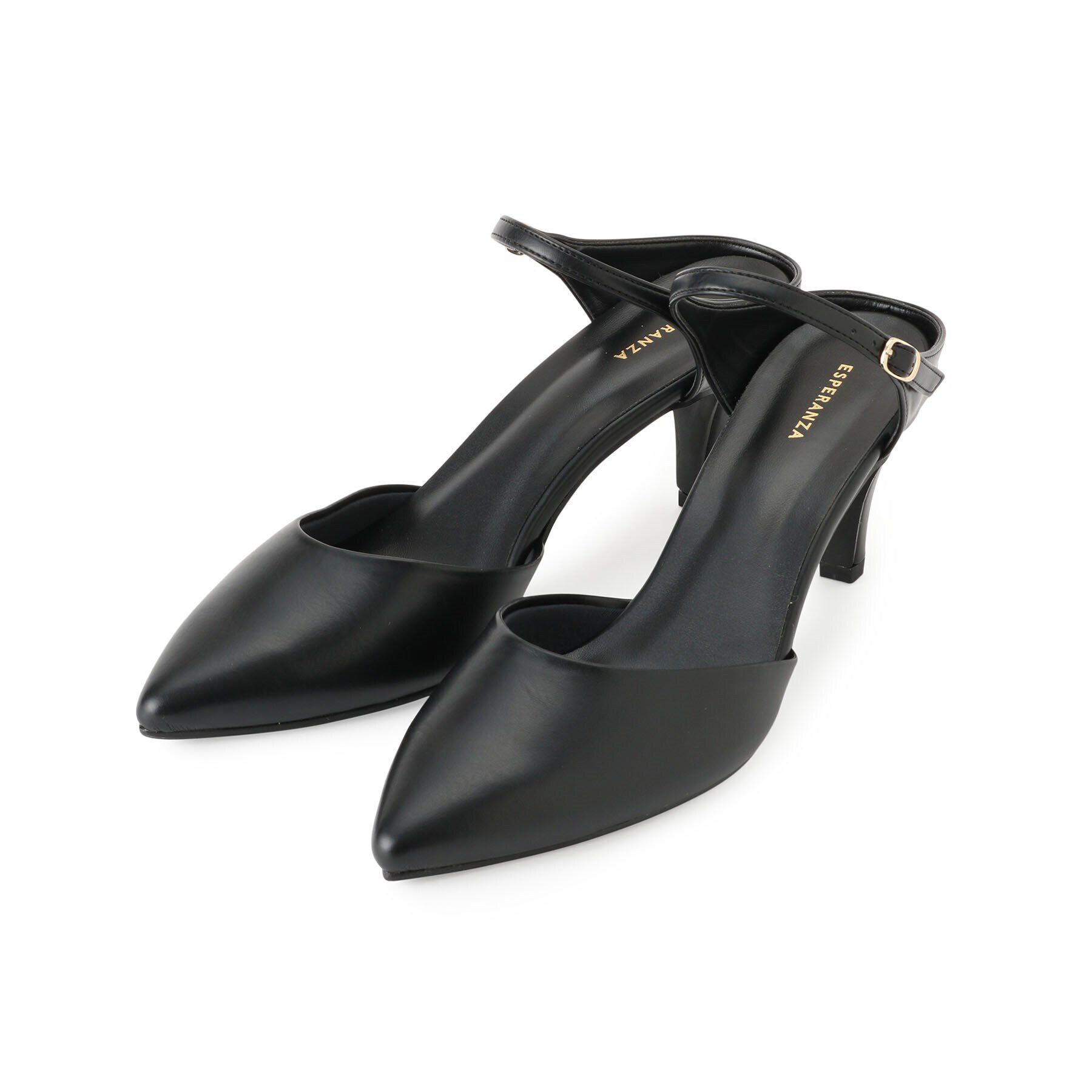 ESPERANZA「甲ストラップミュール」|サンダル|ﾌﾞﾗｯｸ(019)