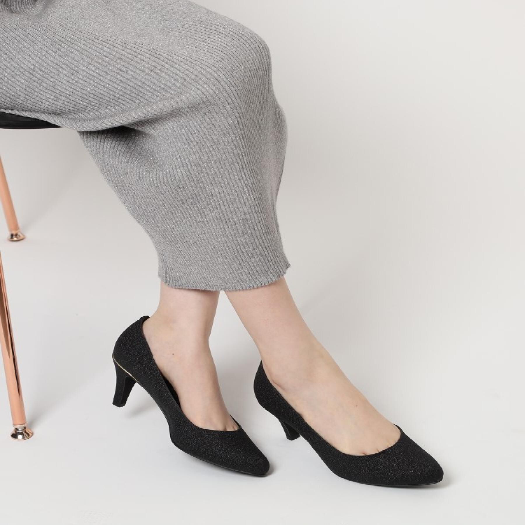 ESPERANZA「【12時間パンプス】約7.5㎝／アソート素材　歩きやすくて疲れにくい」|パンプス|