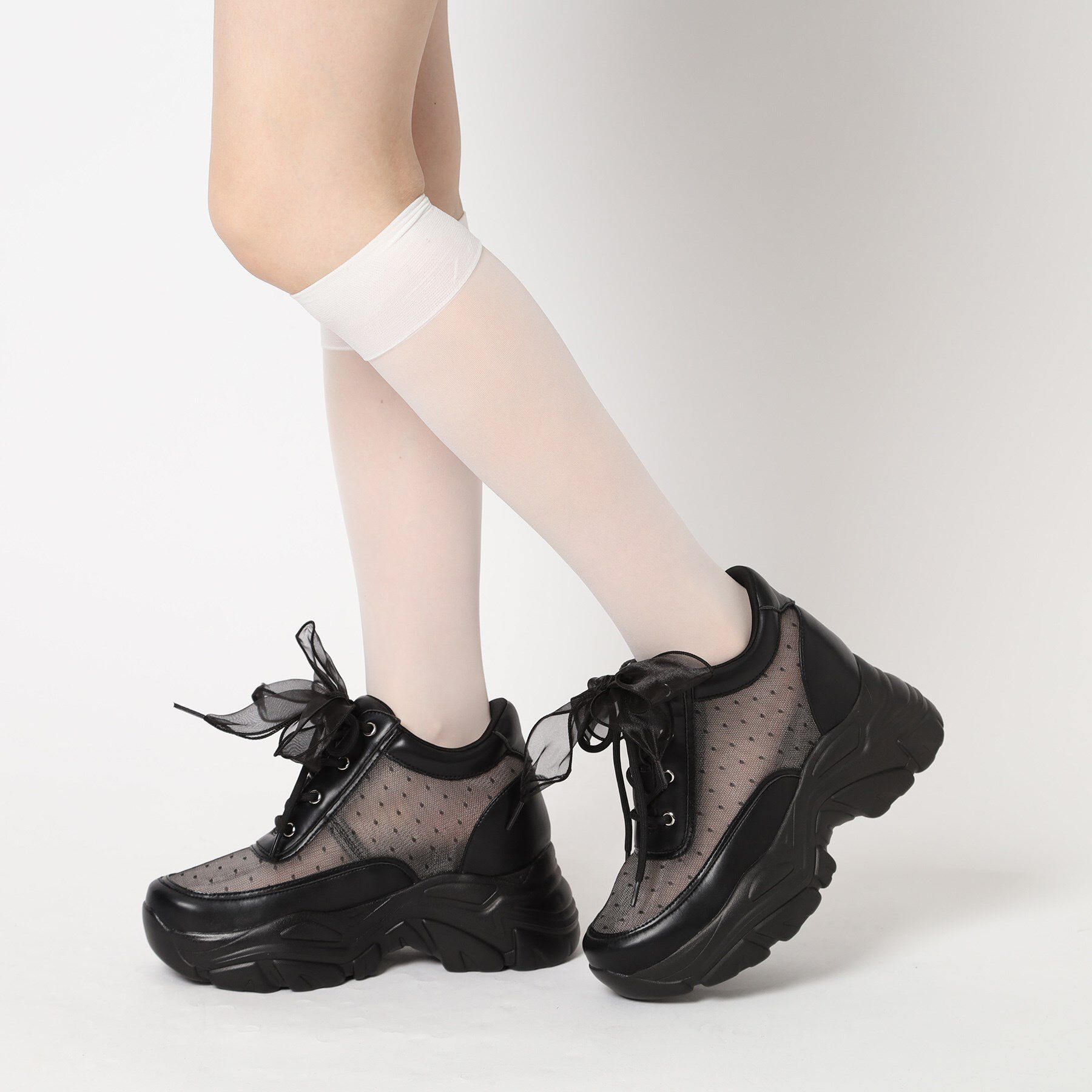 ESPERANZA「きゅんフィットインソールチュールリボンスニーカー」|スニーカー|