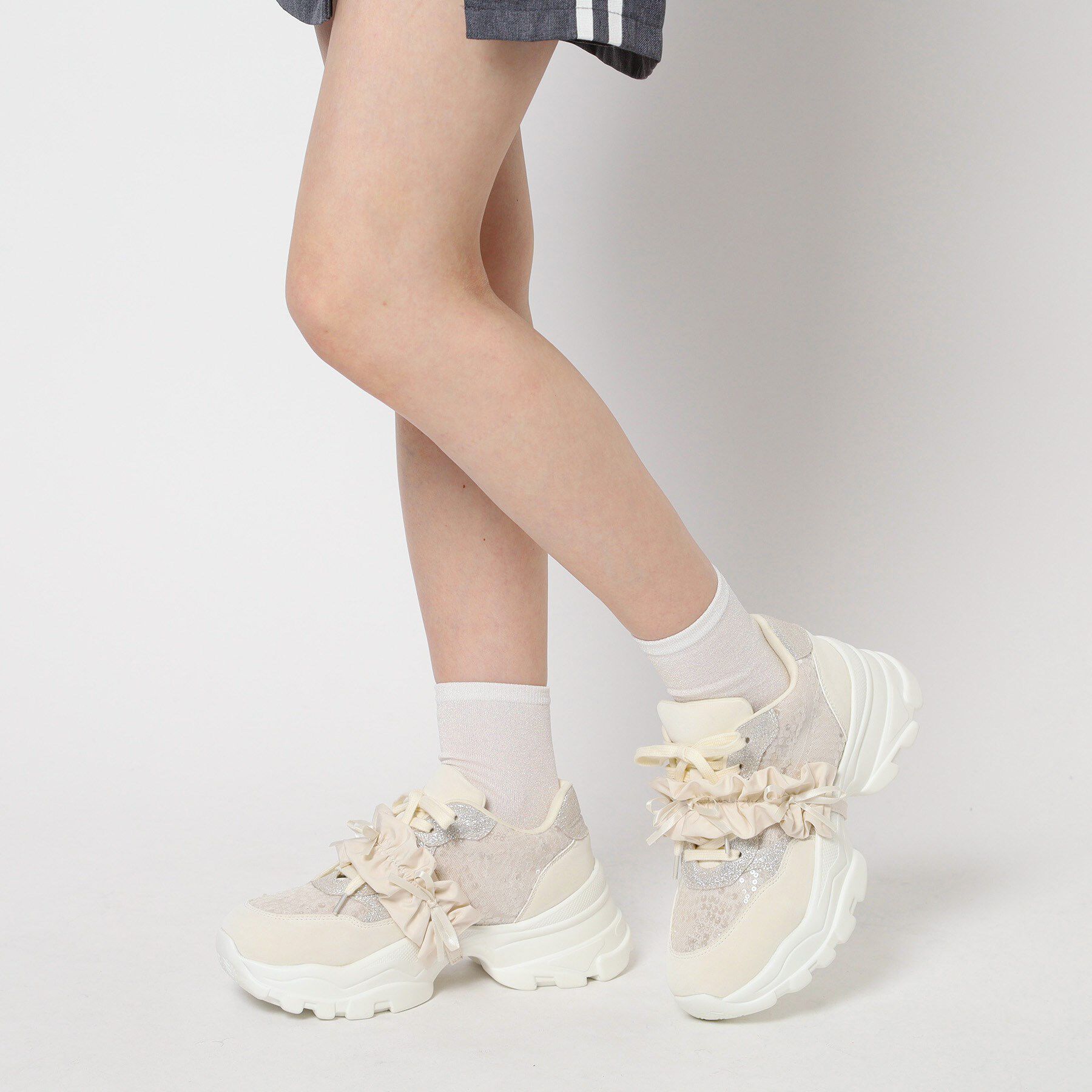 ESPERANZA「2WAYフリルベルトスパンコールスニーカー」|スニーカー|