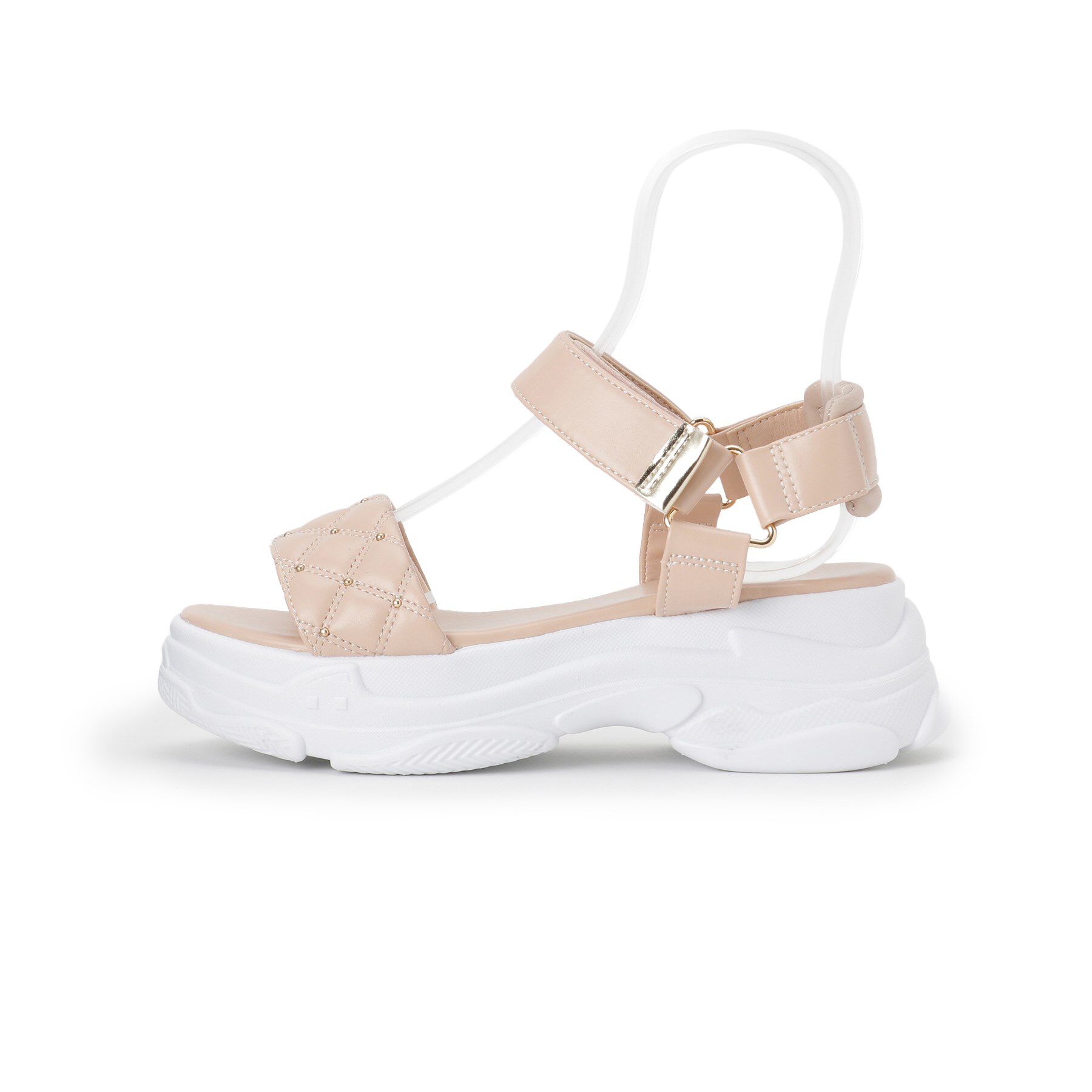 csT&P「キルティング 面ファスナーストラップサンダル」|サンダル|