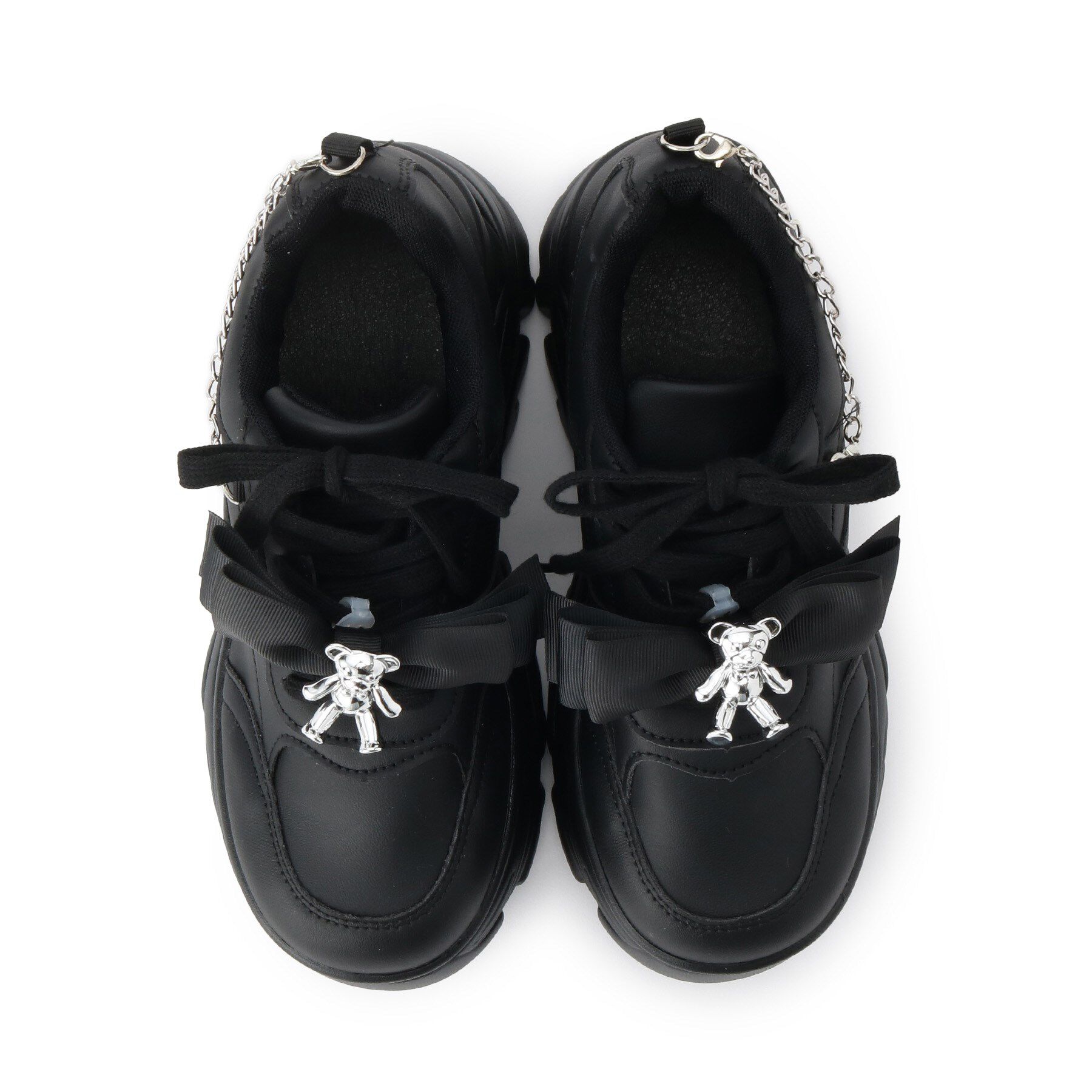 csT&P「クマ&times;チェ―ン付き厚底インヒールスニーカー」|スニーカー|