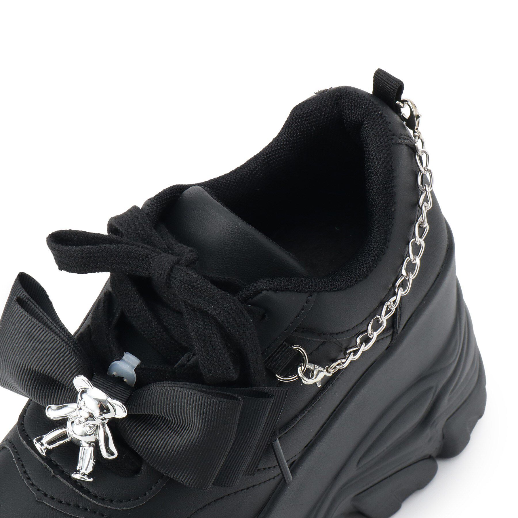 csT&P「クマ&times;チェ―ン付き厚底インヒールスニーカー」|スニーカー|