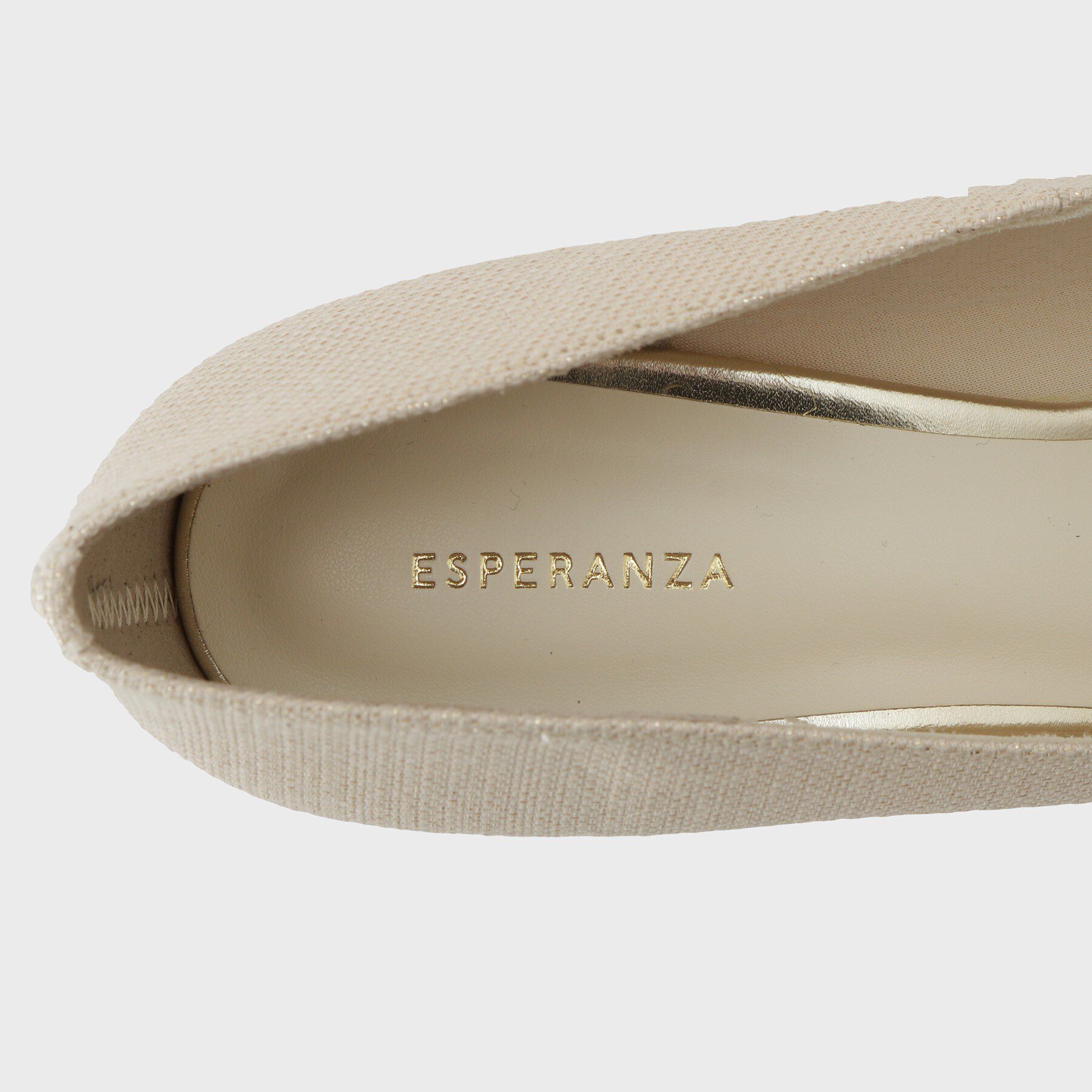 ESPERANZA「ビジューリボンポインテッドパンプス」|パンプス|