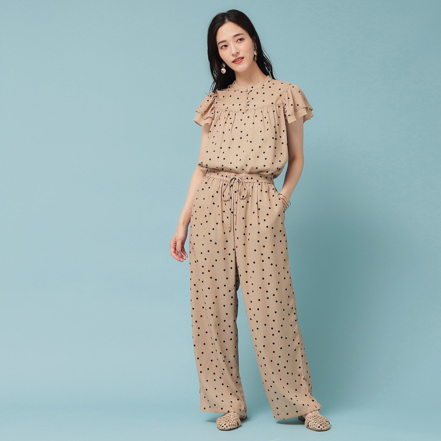 SunaUna「【リラクシー】ドット柄ワイドパンツ」|その他|