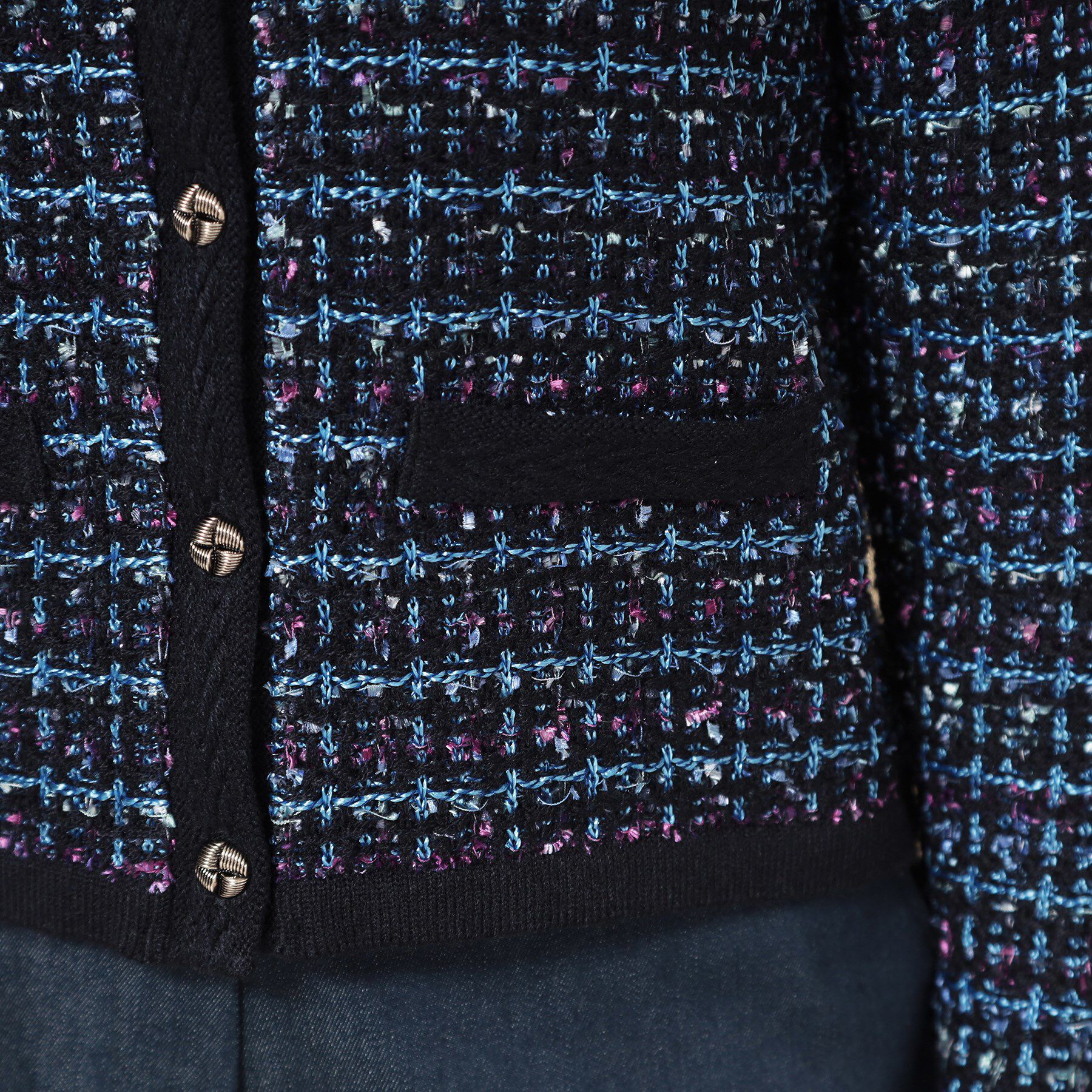 SunaUna「【配色／ミックス】ツイードカーディガン」|カーディガン|