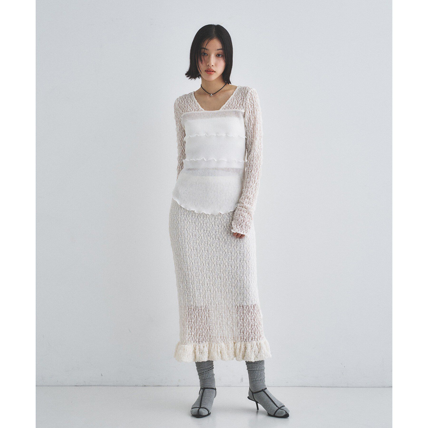 CODE A「piedi nudi｜LOUCH RIB PILE sox」|ソックス|