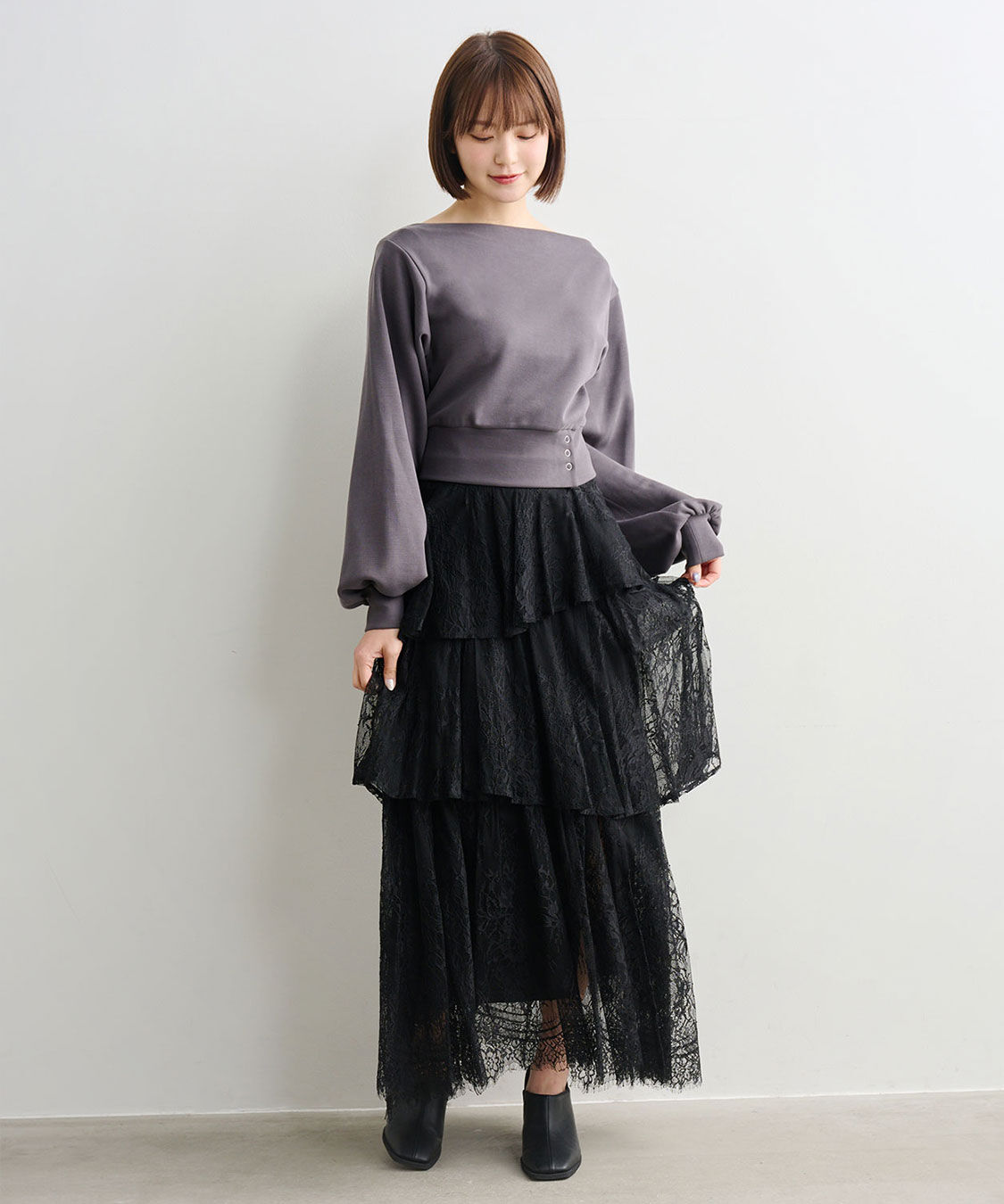 COCO DEAL「イレヘムティアードレーススカート」|スカート|