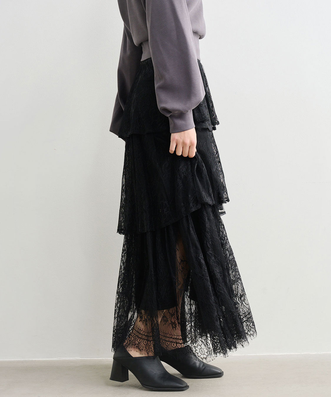 COCO DEAL「イレヘムティアードレーススカート」|スカート|