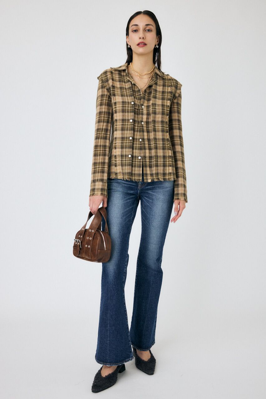 MOUSSY「DOUBLE FRONT TARTAN シャツ」|シャツ・ブラウス|