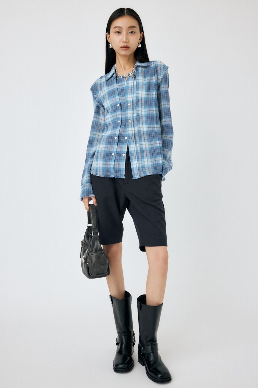 MOUSSY「DOUBLE FRONT TARTAN シャツ」|シャツ・ブラウス|