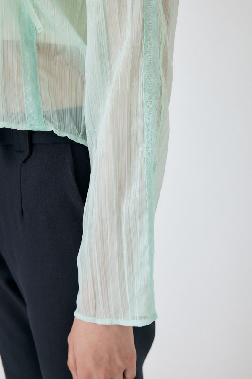 MOUSSY「LACY TAPE シアーシャツ」|シャツ・ブラウス|