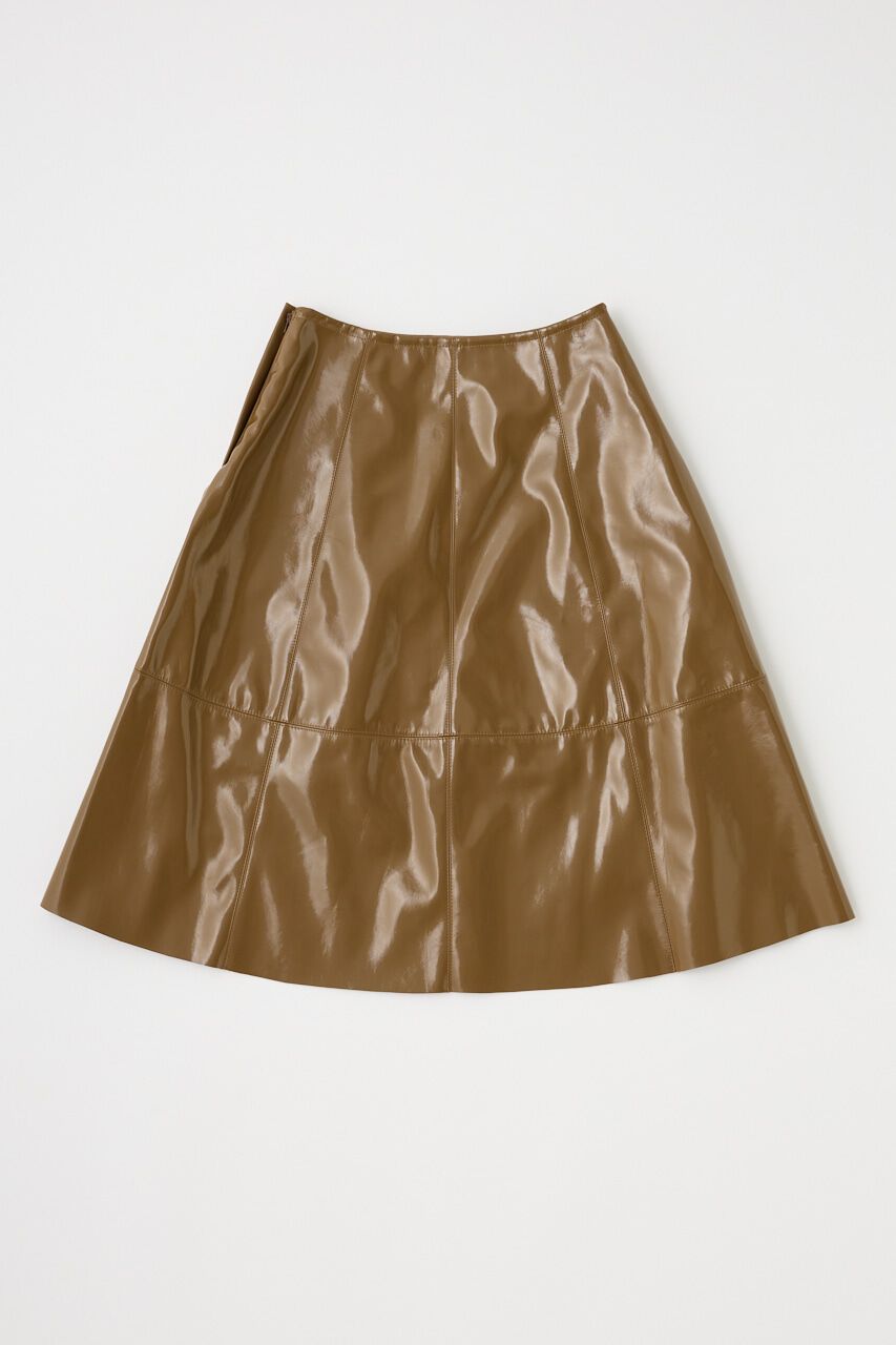 MOUSSY「F/LEATHER フレアスカート」|スカート|