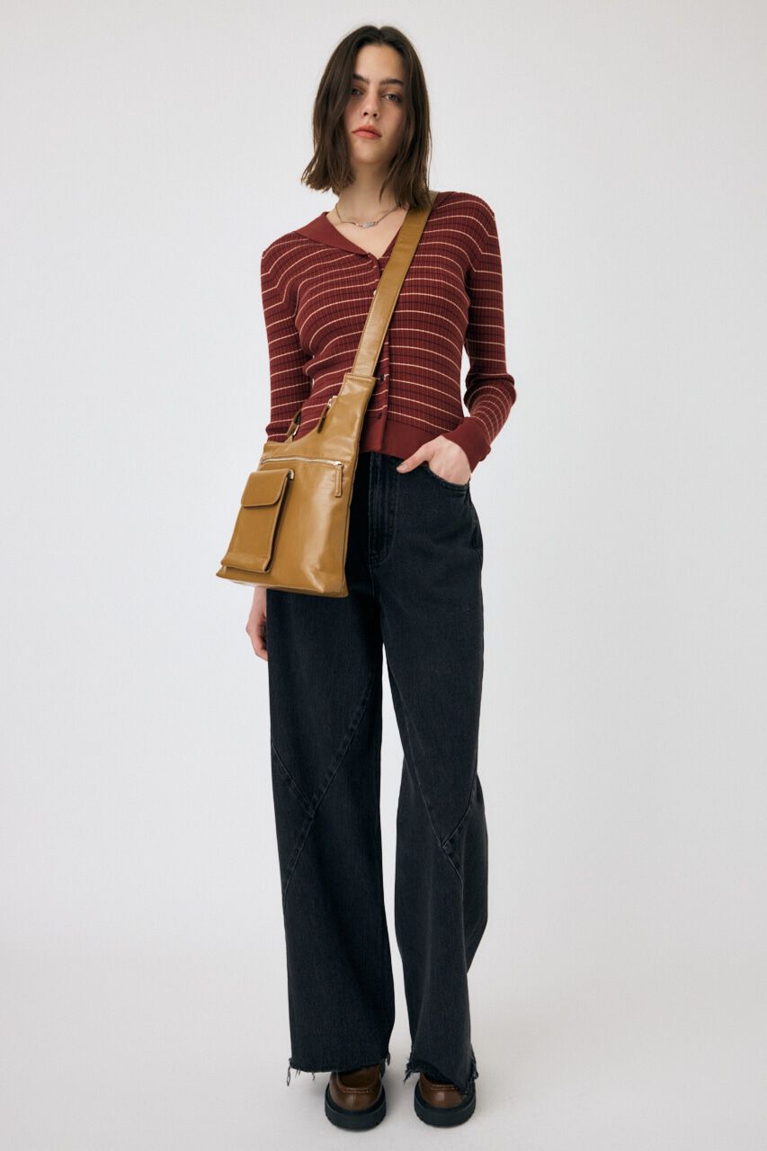 MOUSSY「SAILOR COLLAR ニット カーディガン」|ニット・セーター|