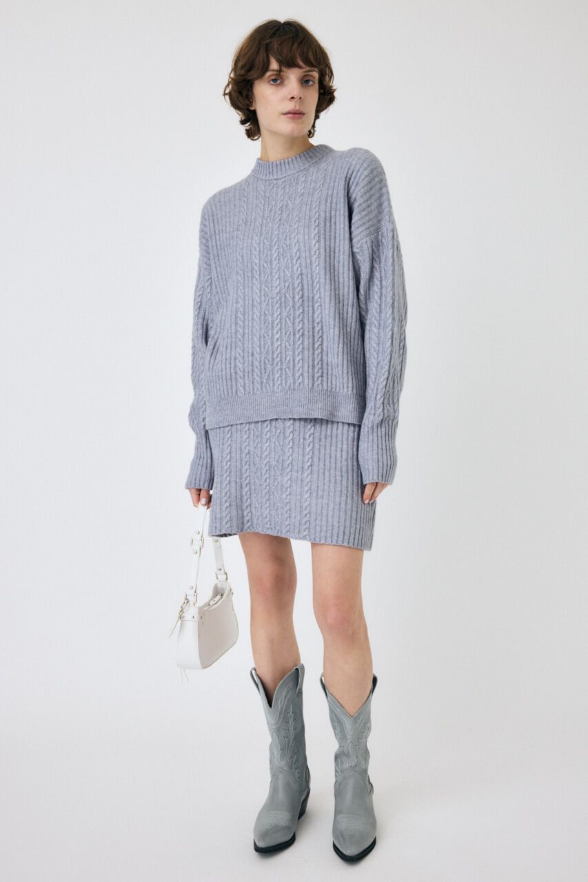MOUSSY「RIB CABLE ミニスカート」|スカート|