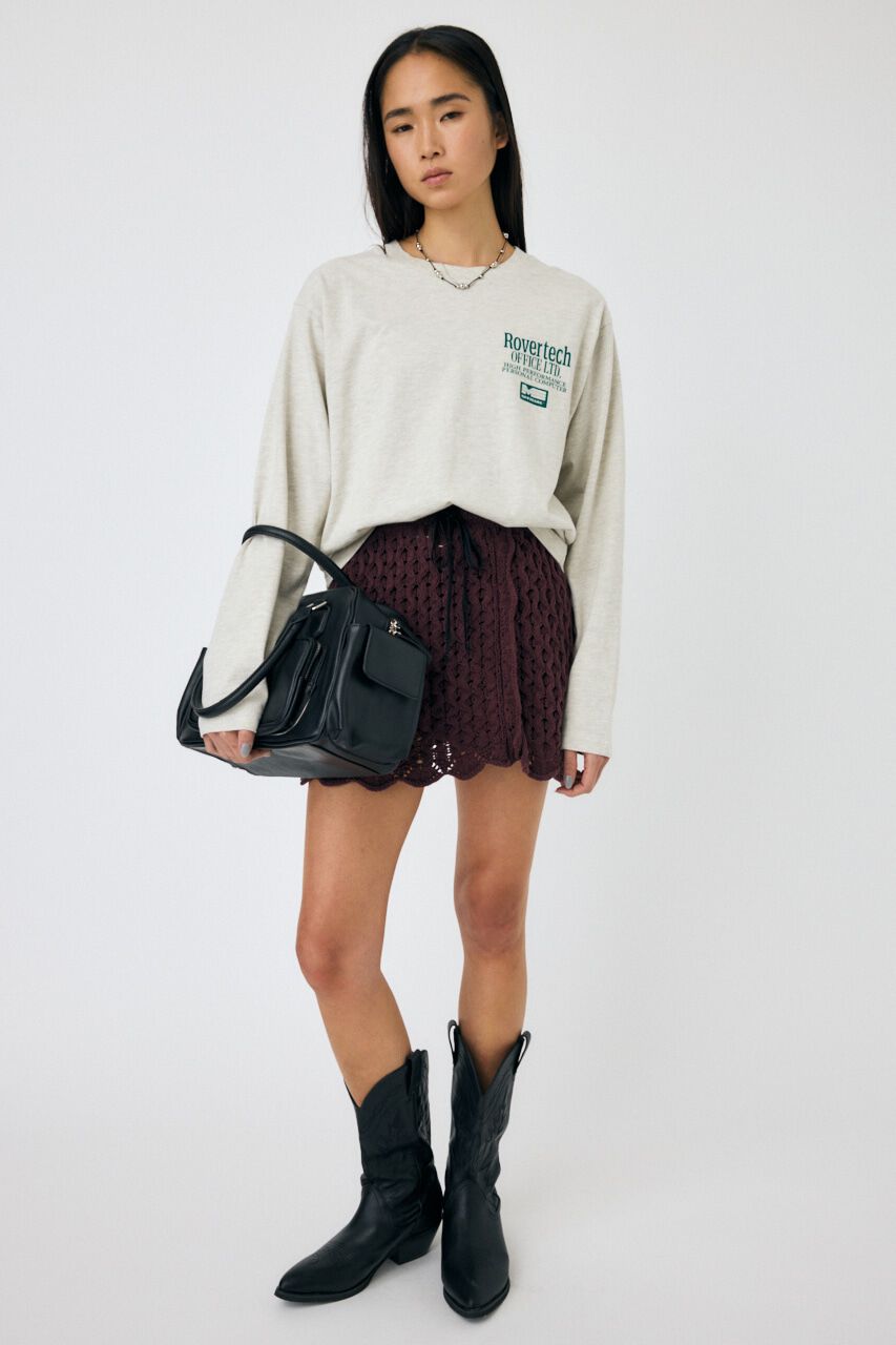 MOUSSY「OPENWORK ニットスカート」|スカート|