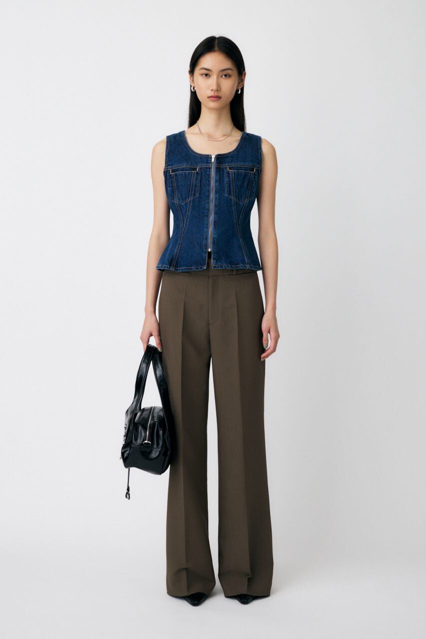 MOUSSY「WAIST FIT デニムベスト」|シャツ・ブラウス|