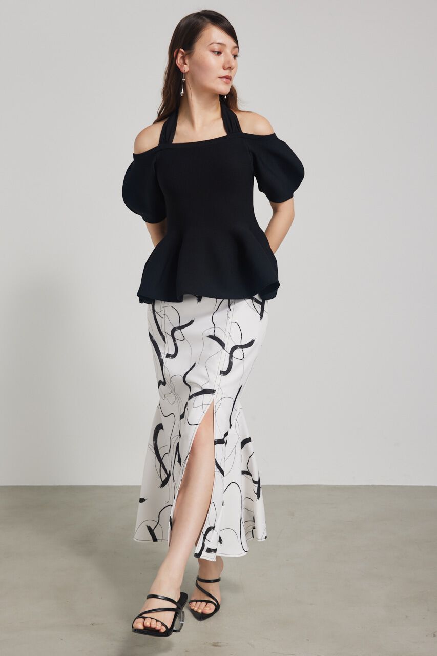 rienda「メニーWAYペプラムKnit TOP」|ニット・セーター|