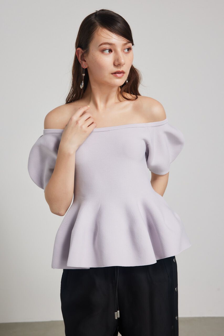 rienda「メニーWAYペプラムKnit TOP」|ニット・セーター|
