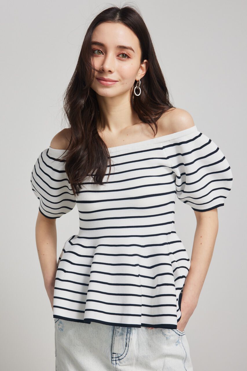 rienda「メニーWAYペプラムKnit TOP」|ニット・セーター|