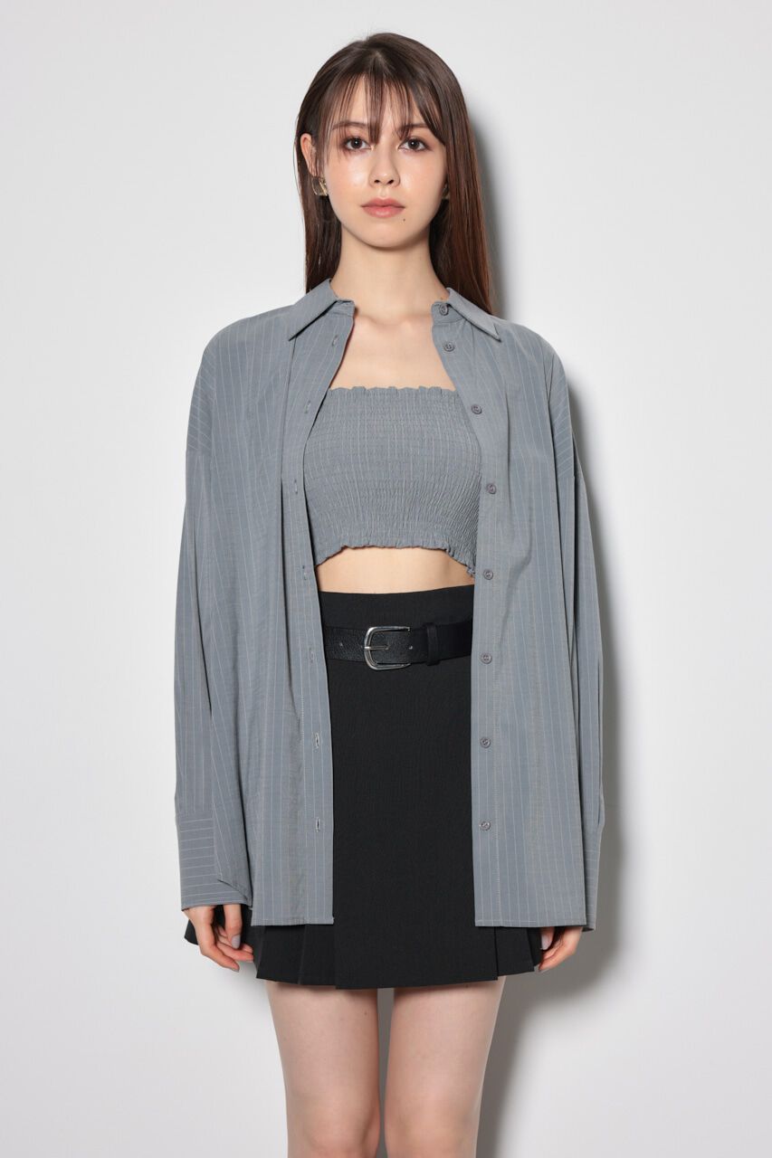 rienda「シャーリングベアセットシャツ」|シャツ・ブラウス|