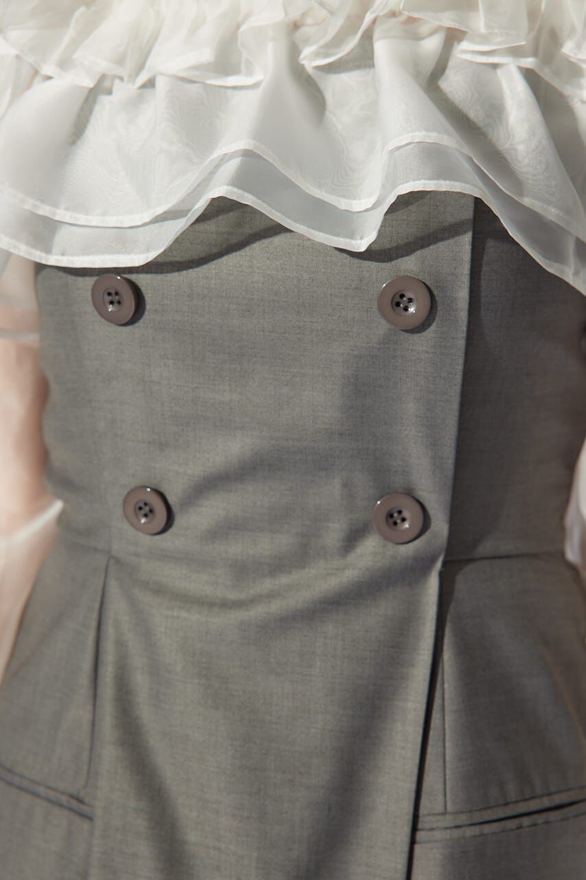 rienda「フリルカーディガンSETロンパース」|ワンピース|