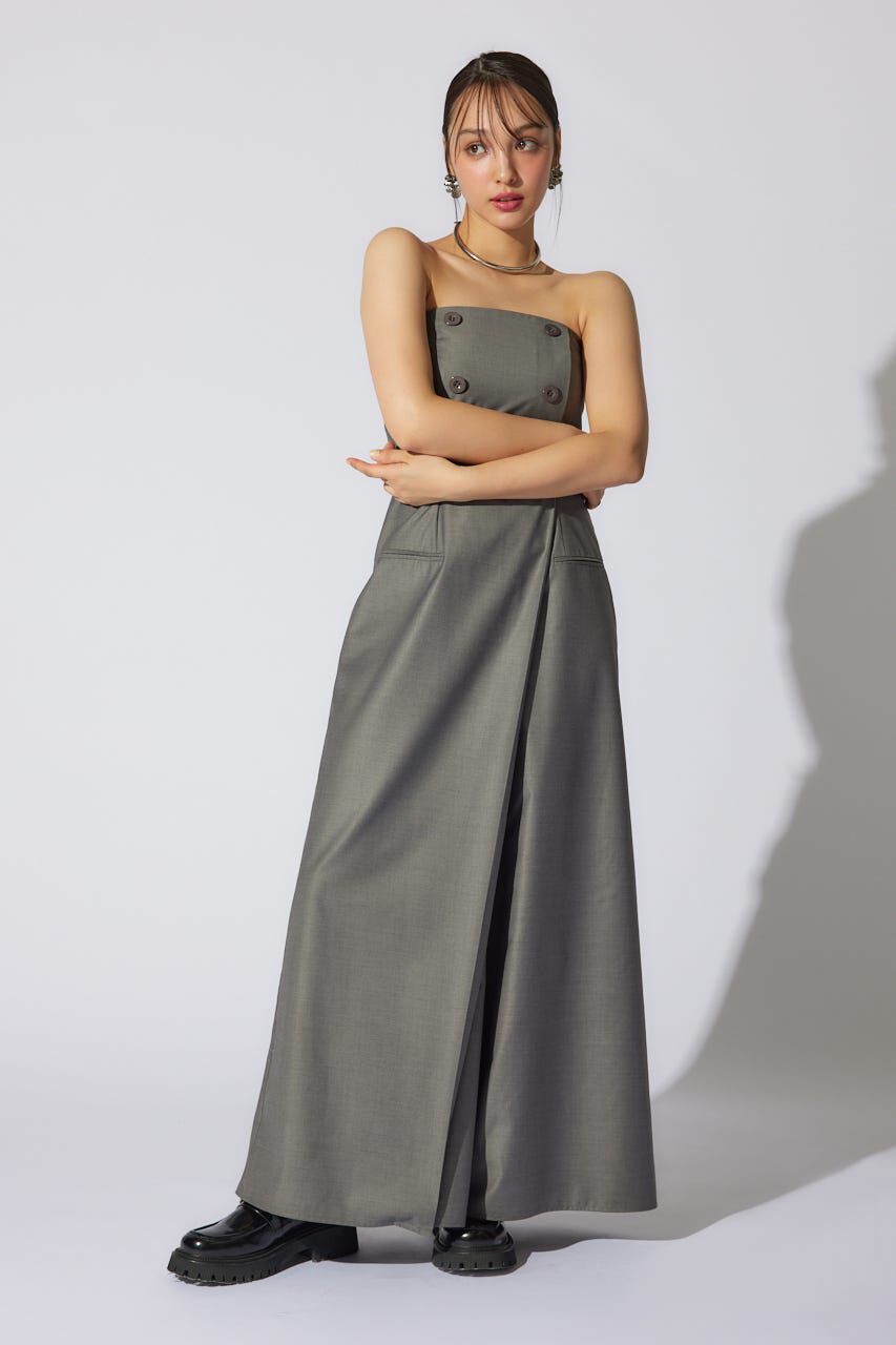 rienda「フリルカーディガンSETロンパース」|ワンピース|