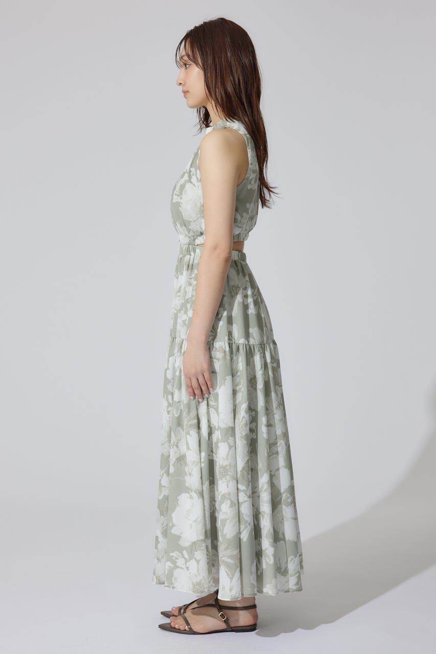 rienda「ホルターネックギャザーフレアワンピース」|ワンピース|