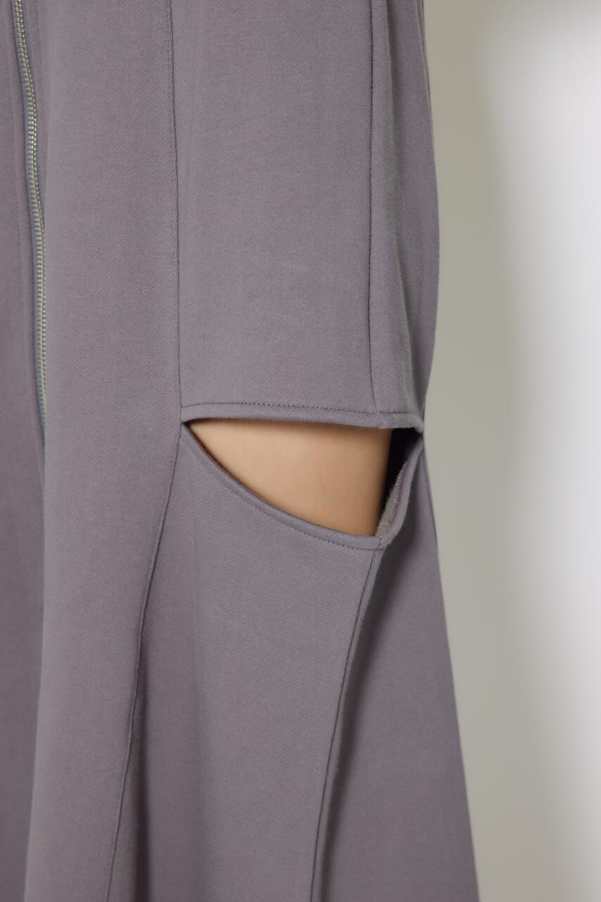 rienda「フェイクファー付きカッティング裏起毛ワンピース」|ワンピース|