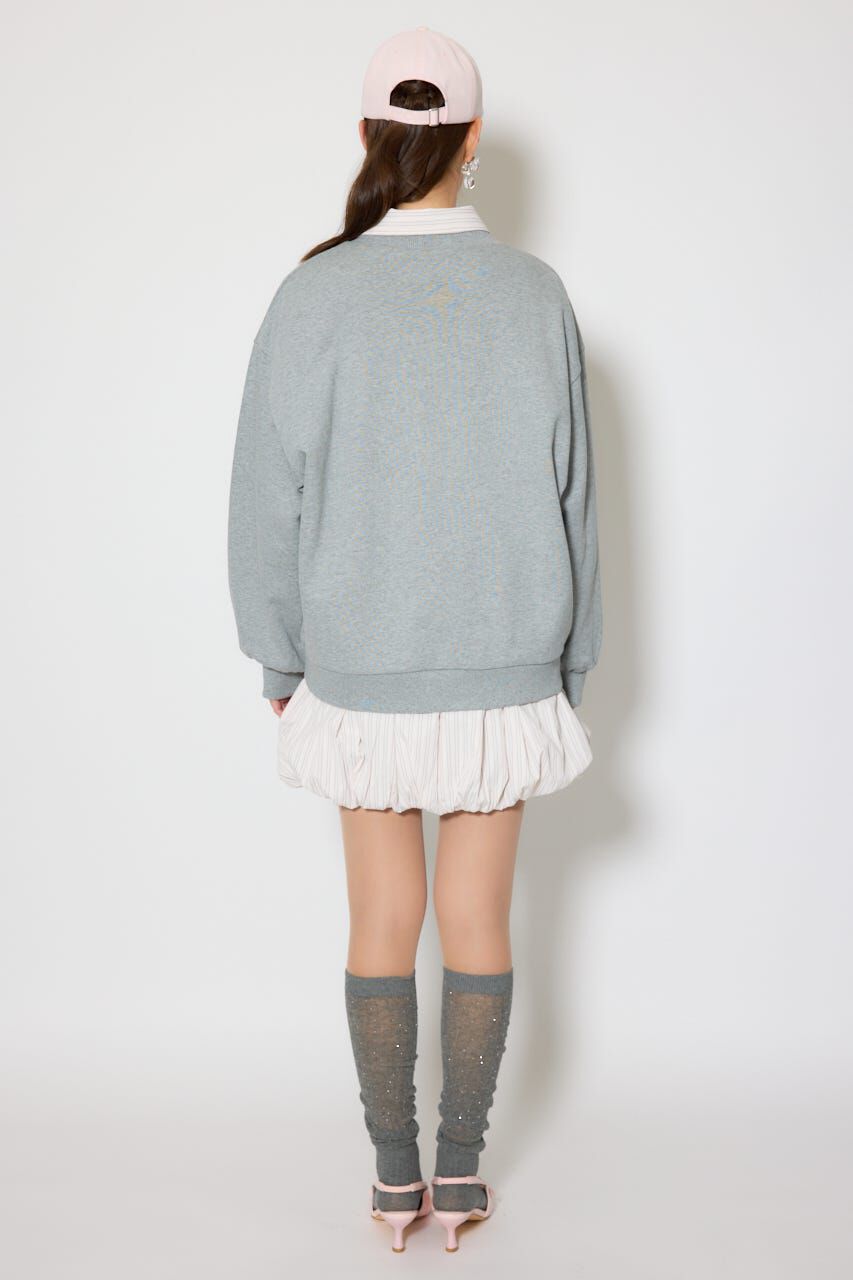 rienda「バルーンシャツセットスウェットワンピース」|ワンピース|