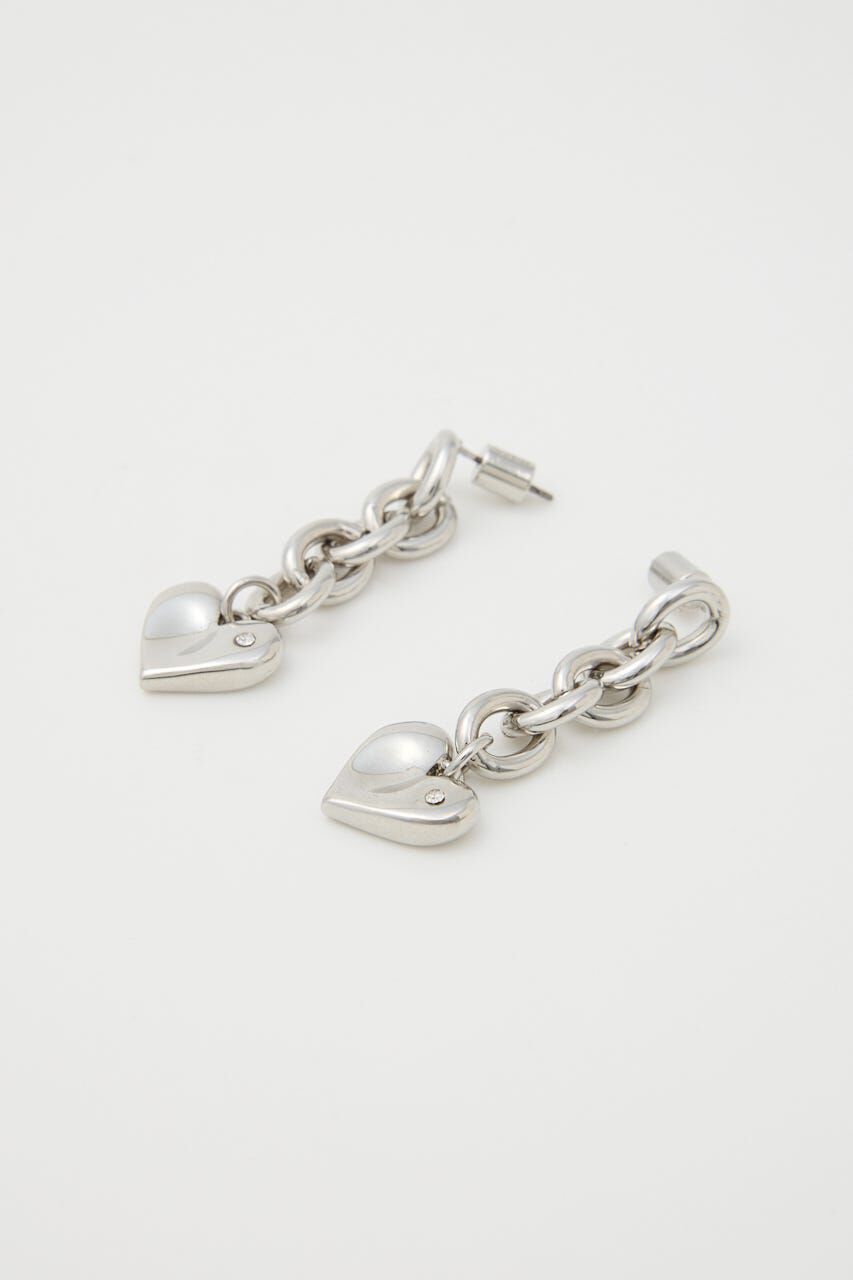 rienda「ニュアンスハートプレートピアス」|ピアス|