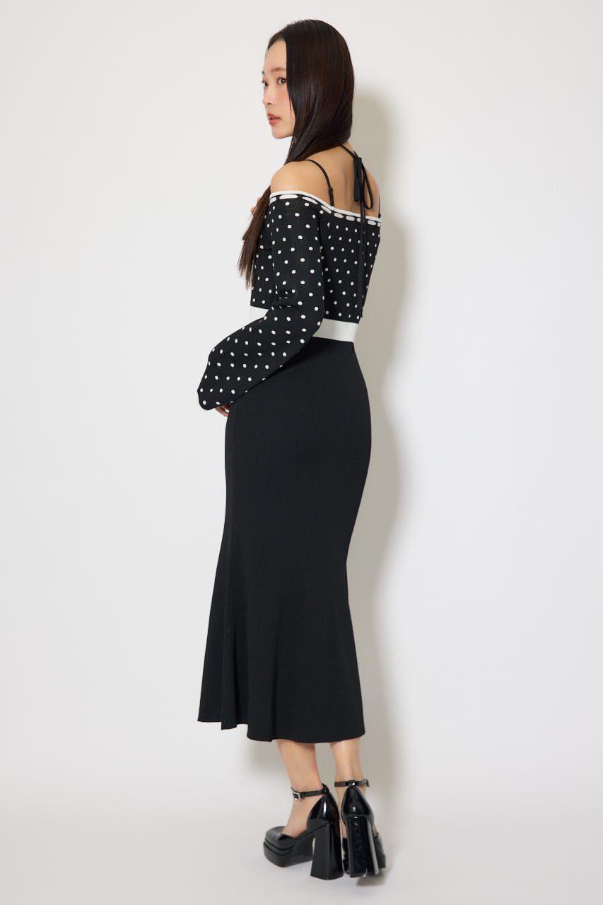 rienda「リボンカーデセットマーメイドニットワンピース」|ワンピース|