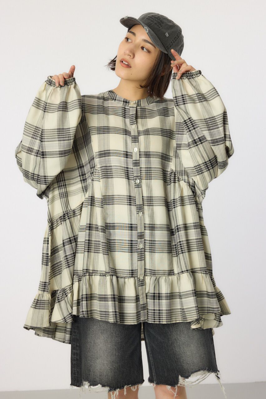RODEO CROWNS「マルチチェックティアードチュニック」|シャツ・ブラウス|