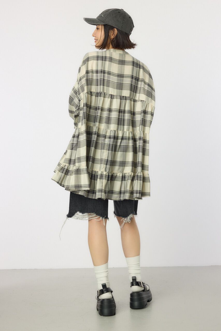 RODEO CROWNS「マルチチェックティアードチュニック」|シャツ・ブラウス|