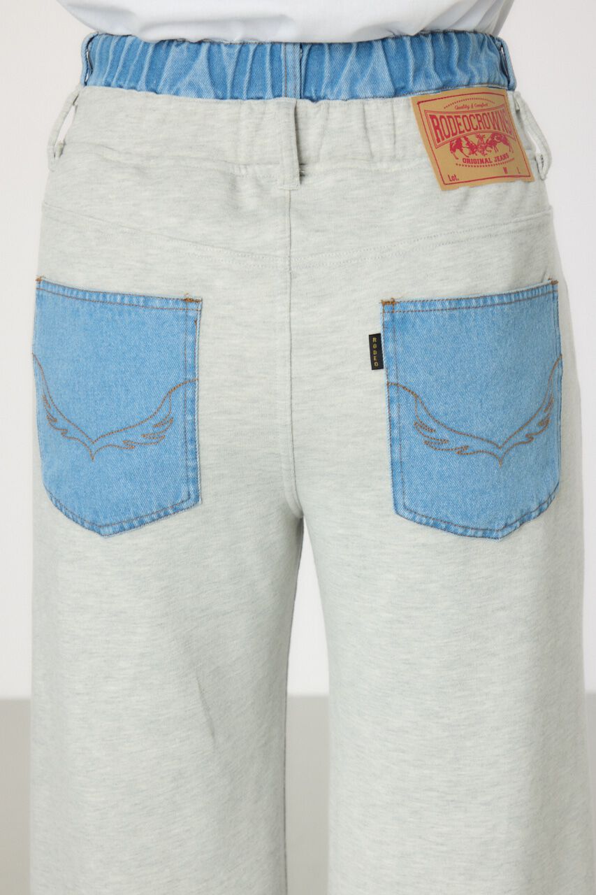 RODEO CROWNS「デニムウエスト スウェットワイドパンツ」|その他|