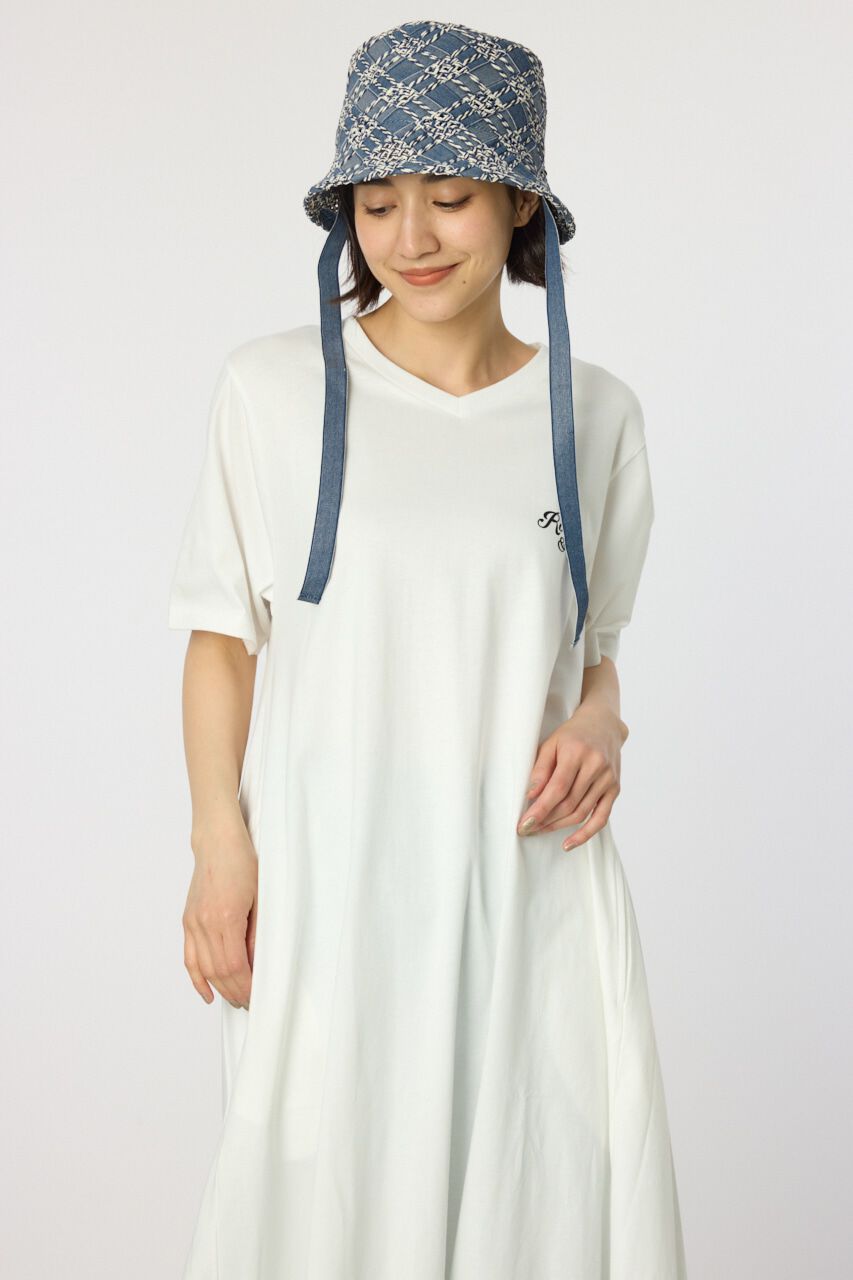 RODEO CROWNS「Vネックスクリプトロゴマキシワンピース」|ワンピース|