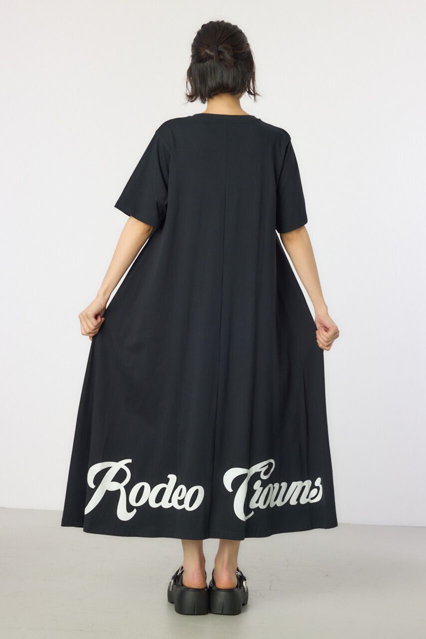 RODEO CROWNS「Vネックスクリプトロゴマキシワンピース」|ワンピース|