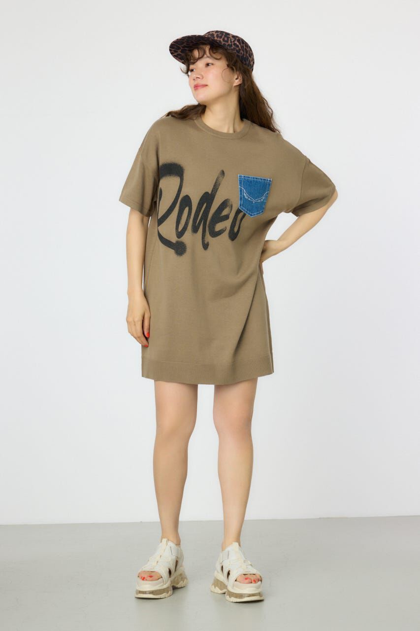 RODEO CROWNS「スプレーロゴニットワンピース」|ワンピース|