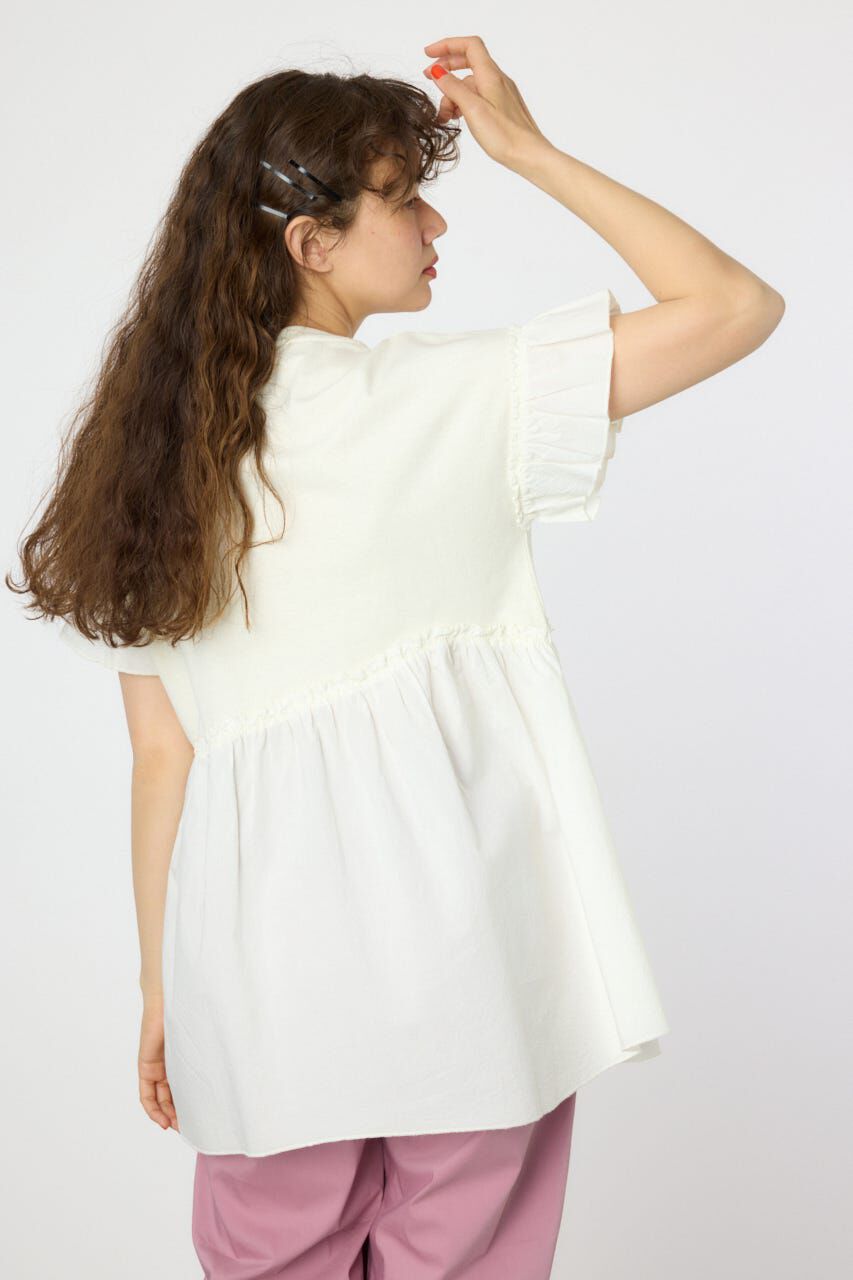 RODEO CROWNS「オーバルプリントドッキングフリルチュニック」|タンクトップ|