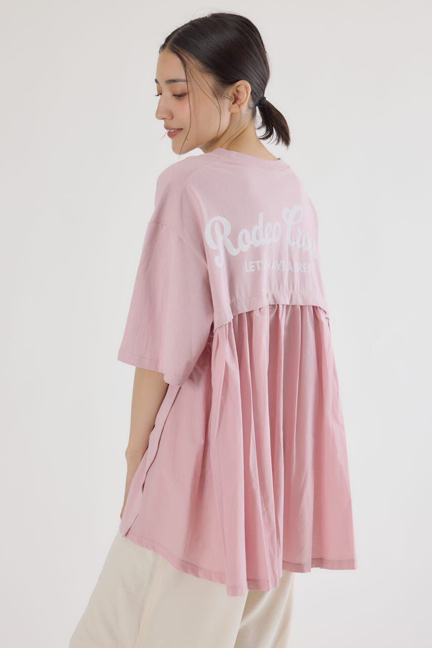 RODEO CROWNS「バックギャザードッキングTシャツ」|Tシャツ・カットソー|