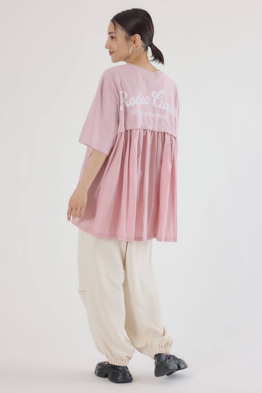 RODEO CROWNS「バックギャザードッキングTシャツ」|Tシャツ・カットソー|